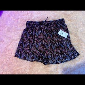 NWT Free Press Paisley shorts size small
